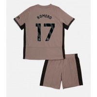 Fotballdrakt Barn Tottenham Hotspur Cristian Romero #17 Tredjedraktsett 2023-24 Kortermet (+ Korte bukser)